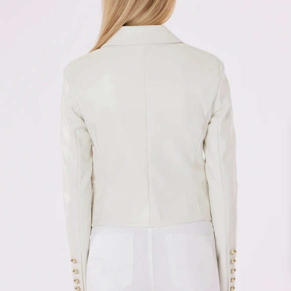 Dolche Caba Elegant White Double-Breasted Women's Blazer Size xl - Picture 6 of 13